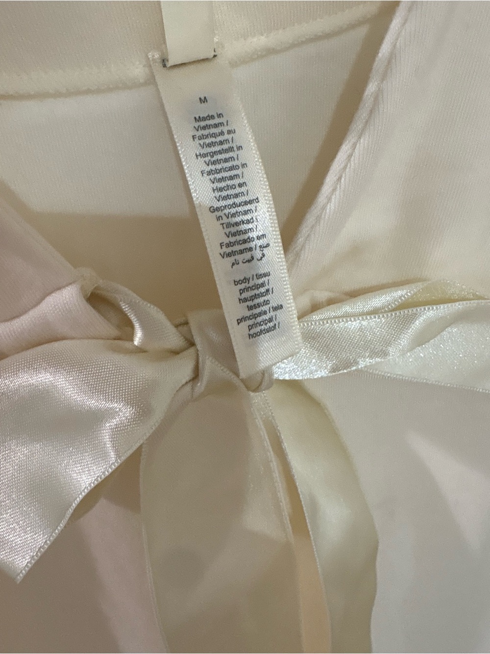 SKIMS CLOUD Silk-Trim Ivory Sleep Chemise with Fur Hem in ecru Medium - Picture 2 of 6